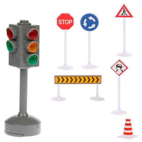 Play Smart Набор дорожных знаков Говорящий светофор 7325, серый