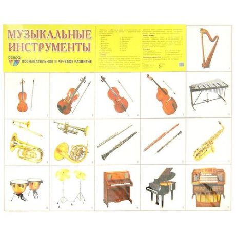 Плакат Творческий Центр СФЕРА Музыкальные инструменты