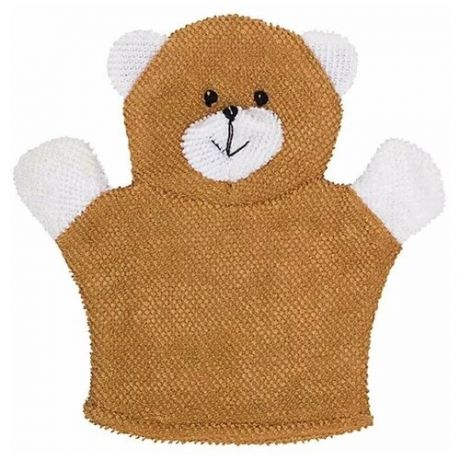 Мочалка ROXY-KIDS Baby Bear коричневый/белый