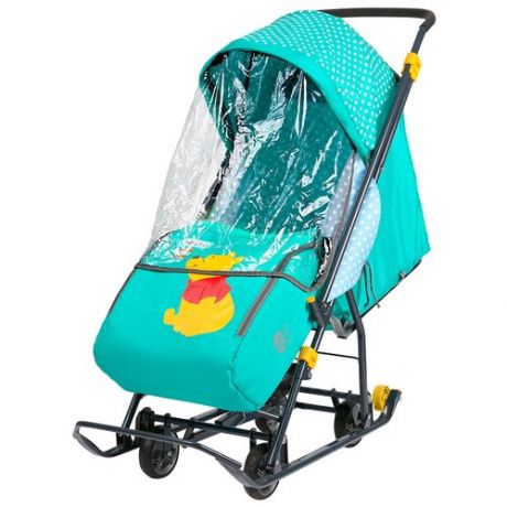 Nika Kids Санки коляска «Disney-baby 1. Тигруля», цвет лимонный