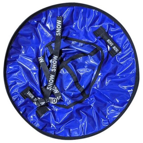 Санки детские надувные ватрушка 100 см, Тюбинг Профи с пластиковым дном с автокамерой синий