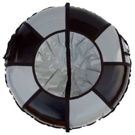 Тюбинг - ватрушка для катания по снегу Эконом серый черный 85 см