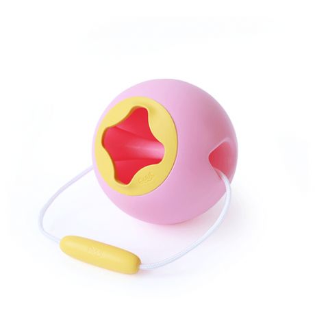 Ведёрко для воды Quut Mini Ballo. Цвет: сладкий розовый + жёлтый камень (Sweet pink + yellow stone). Арт. 171164