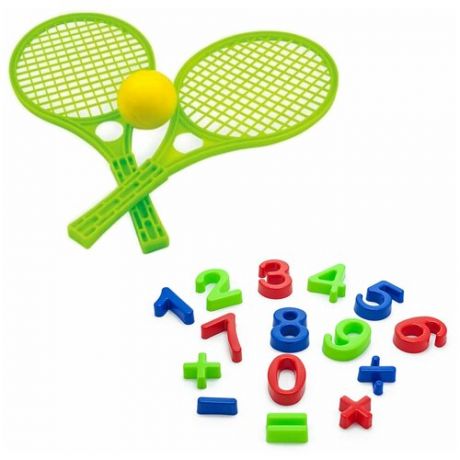 Игрушки для песочницы для снега Песочный набор Арифметика + Набор для тенниса