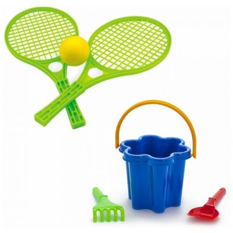 Игрушки для песочницы для снега Песочный набор Цветок + Набор для тенниса