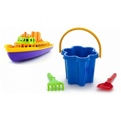 Игрушки для песочницы для снега Песочный набор Цветок + Кораблик игрушка