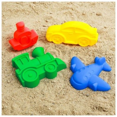 Набор для игры в песке №68, 4 формочки для песка, цвета микс