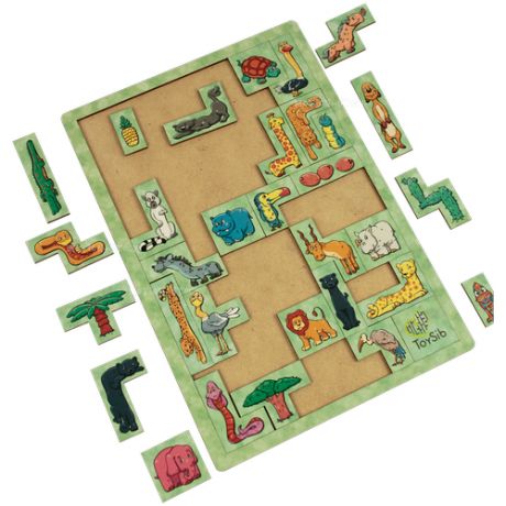 Тетрис - головоломка Катамино, Toysib, деревянный, 41 элемент