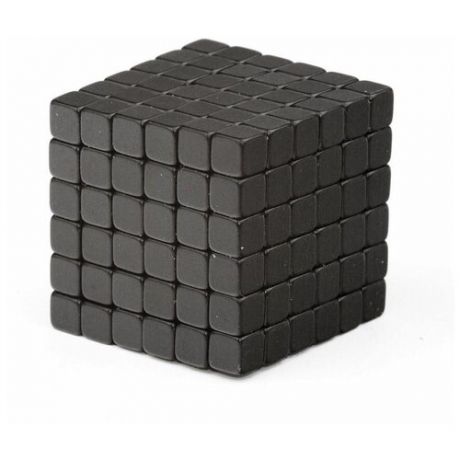Антистресс игрушка/Неокуб Neocube Куб из магнитных кубиков Тетракуб 6 мм TetraCube Неокуб, черный, 216 элементов