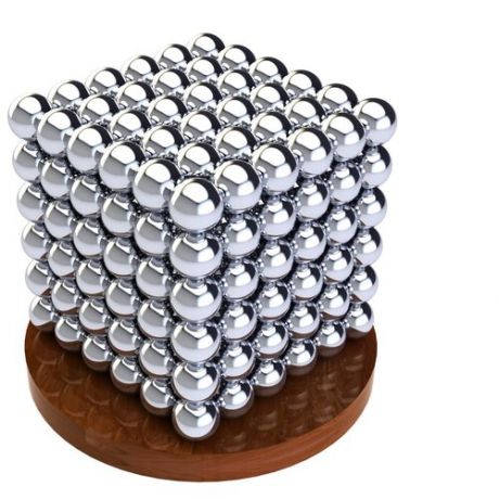 Антистресс игрушка/Неокуб Neocube куб из 216 магнитных шариков 7мм (серебристый)