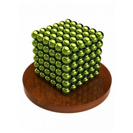 Неокуб игрушка-антистресс куб из магнитных шариков 5 мм оливковый 216 шариков, росмагнит