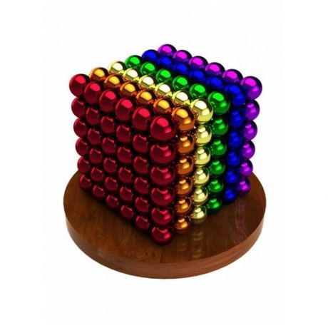 Неокуб игрушка-антистресс куб из магнитных шариков 6 мм разноцветный 6 цветов 216 шариков, росмагнит