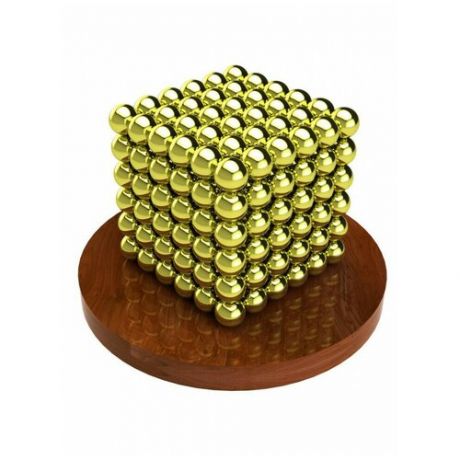 Неокуб игрушка-антистресс куб из магнитных шариков 5 мм золотой 216 шариков, росмагнит