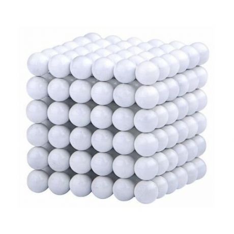 Антистресс игрушка/Неокуб Neocube куб из 216 магнитных шариков 6мм (белый)
