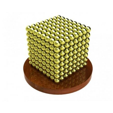 Антистресс игрушка/Неокуб Neocube Куб из магнитных шариков 2,5 мм Неокуб Neocube, золотой, 512 элементов