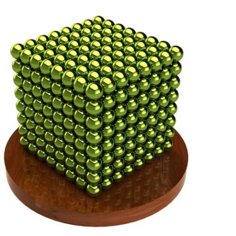 Антистресс игрушка/Неокуб Neocube Куб из магнитных шариков 2,5 мм Неокуб Neocube, оливковый, 512 элементов
