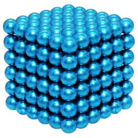 Антистресс игрушка/Неокуб Neocube куб из 216 магнитных шариков 6мм (голубой)