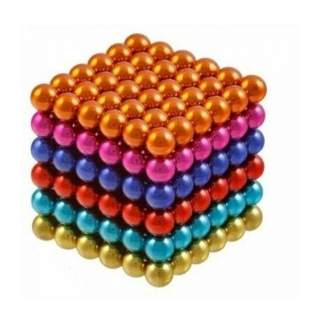 Антистресс магнит "Неокуб" конструктор 216 шариков диаметр 5мм - куб из магнитных шариков, Радуга
