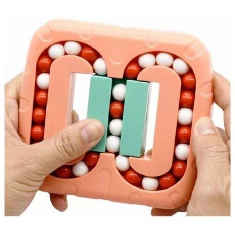 Головоломка IQ Ball, развивающая игра, головоломка двусторонняя Кубик Рубика антистресс Puzzle Ball для взрослых и детей, оранжевая