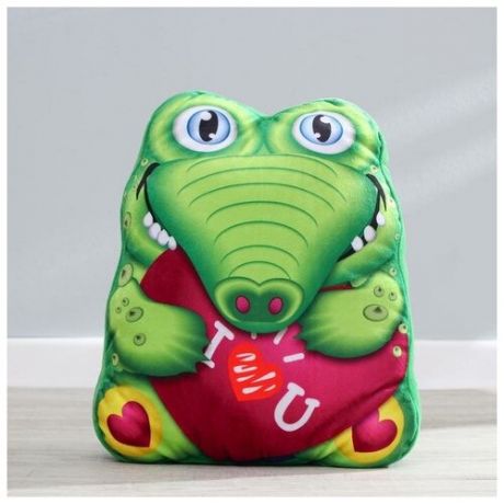 Мягкая игрушка Крокодил, с сердцем 3251453 .