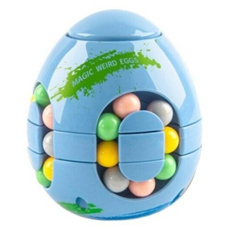 Головоломка Волшебной яйцо, развивающая игра, головоломка спиннер двусторонняя Кубик Рубика антистресс Puzzle Ball для взрослых и детей, голубая