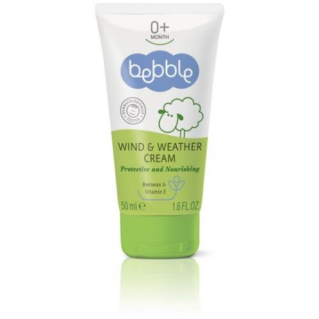 Bebble Крем для защиты от ветра и непогоды детский Wind & Weather Cream 0+, 50 мл.