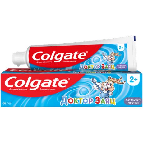 Зубная паста Colgate Доктор Заяц со вкусом жвачки 2+, 50 мл