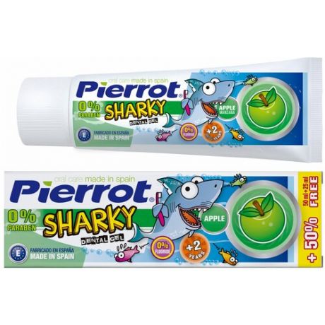 Зубная паста Pierrot Sharky яблоко, 50 мл