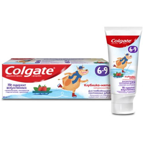 Зубная паста Colgate Клубника-мята 6-9 лет, 60 мл