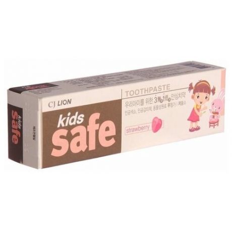 Зубная паста детская "Клубника" Kids safe, 90 г