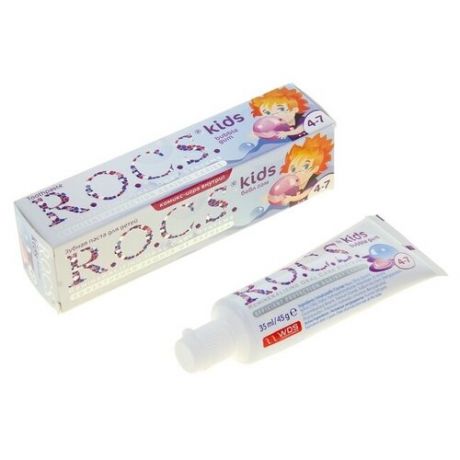 Зубная паста R. O. C. S. для детей Бабл Гам, 45гр