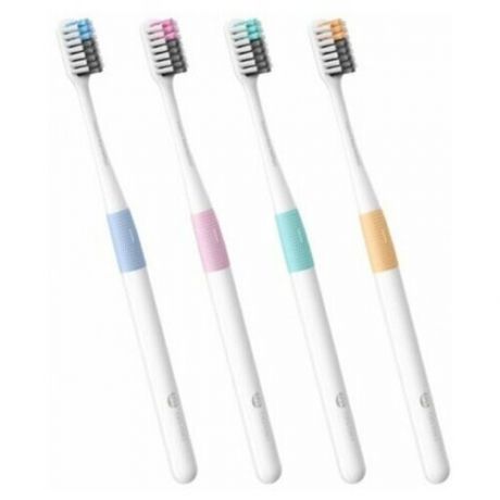 Набор зубных щеток Xiaomi Bass Soft Toothbrush 4 штуки (Цветные)
