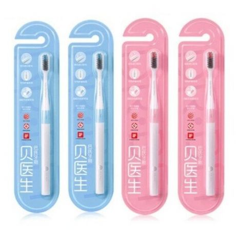 Xiaomi Набор зубных щеток Xiaomi Dr.Bei Bass Method Toothbrush 4шт (без дорожных боксов) - 39288-multicolor