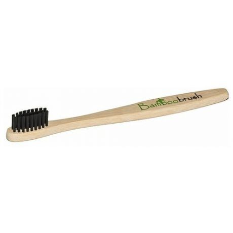 Зубная щетка Bamboobrush бамбуковая с угольным напылением Mini 4+, бежевый