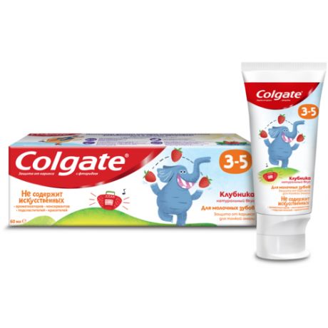 Зубная паста Colgate клубника для детей с 3-5 лет - Colgate-Palmolive