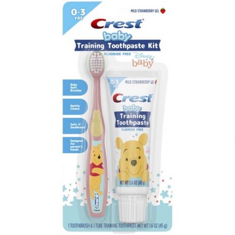 Crest Baby Training Toothpaste Kit – Детская зубная паста и щетка (Винни-Пух)