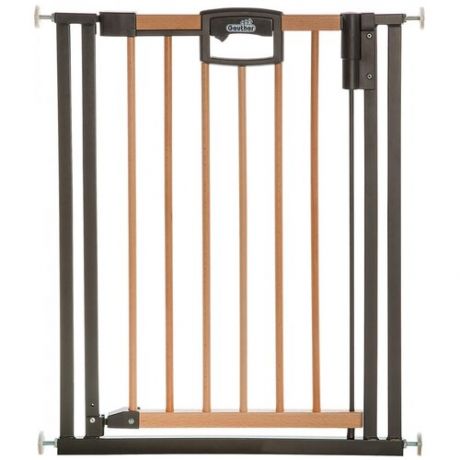 Geuther Ворота безопасности EasyLock Wood Plus, 80.5 - 88.5 см дерево/серебристый