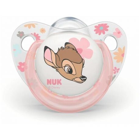 Nuk Пустышка силиконовая Disney Bambi (6) 2шт 18-36мес