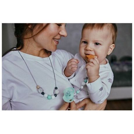 Mum&Baby Держатель для пустышки «Gentle style» силиконовый