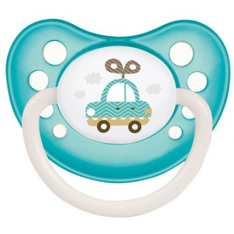 Пустышка силиконовая ортодонтическая Canpol Babies Toys 6-18 м, зеленый/розовый/бирюзовый