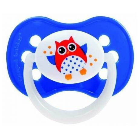 Пустышка силиконовая анатомическая Canpol Babies Owls 18+, синий