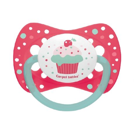 Пустышка силиконовая классическая Canpol Babies Cupcake 6-18 м, розовый