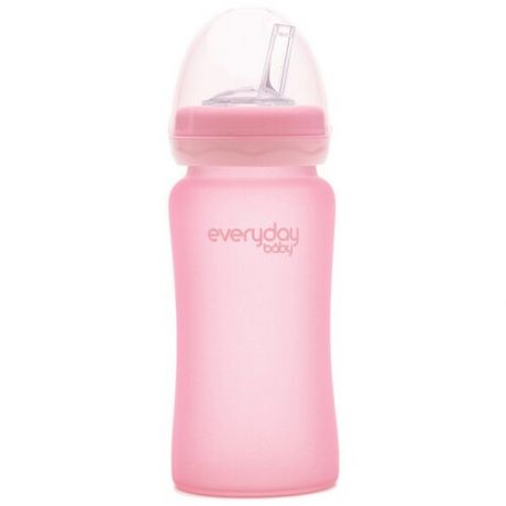 Бутылочка-поильник с трубочкой Everyday Baby, 240 мл. розовый