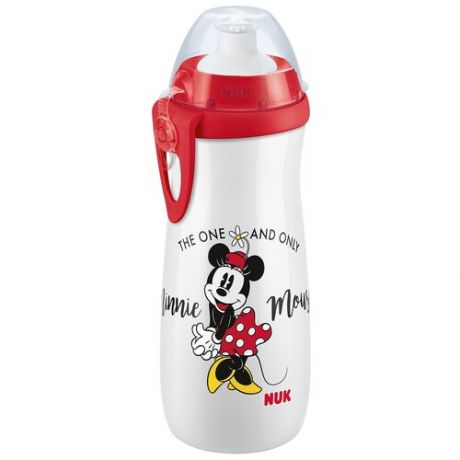 Поильник-непроливайка NUK First Choice Sport Disney Mickey Mouse, 450 мл белый/красный/минни