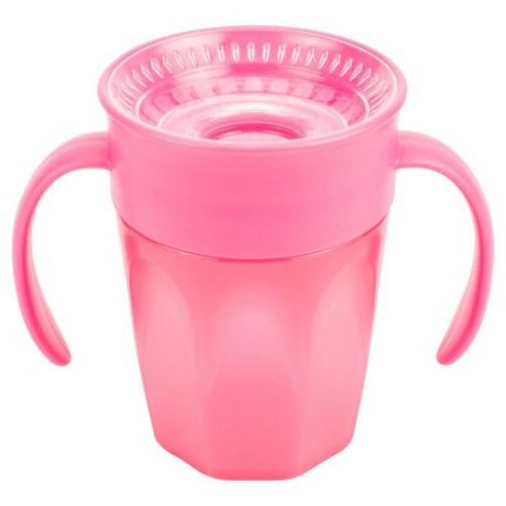 Чашка-непроливайка Cheers 360° с ручками, 200 мл розовый