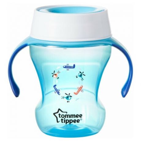 Tommee Tippee Чашка-непроливайка Explora 360 Trainer голубая от 6 мес. 230 мл 44703591-2