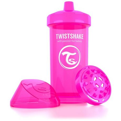 Поильник Twistshake Crawler Cup 360 мл пастельно-розовый