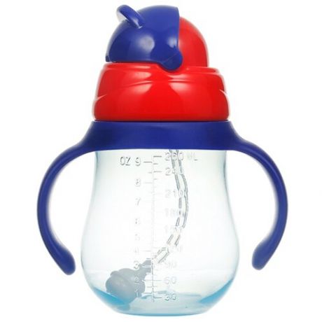 Поильник-непроливайка (чашка) BabySet с гибкой трубочкой, грузиком и ручками 260 мл от 7 месяцев