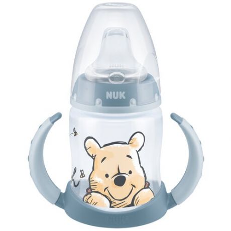 Поильник-непроливайка NUK First Choice Learner Bottle с насадкой из силикона Disney Winnie The Pooh, 150 мл бежевый