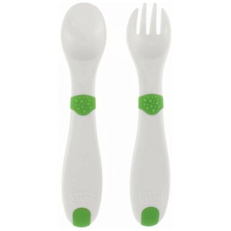 Набор для кормления Chicco First cutlery зеленый